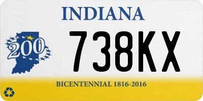 IN license plate 738KX