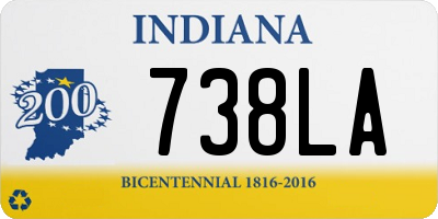 IN license plate 738LA