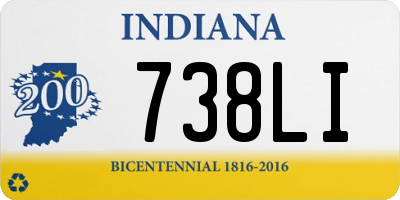 IN license plate 738LI