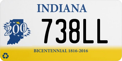 IN license plate 738LL