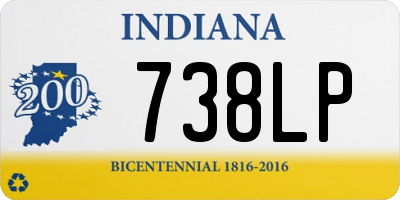 IN license plate 738LP