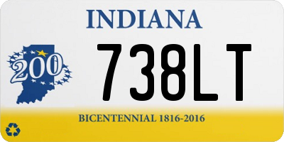 IN license plate 738LT