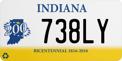 IN license plate 738LY