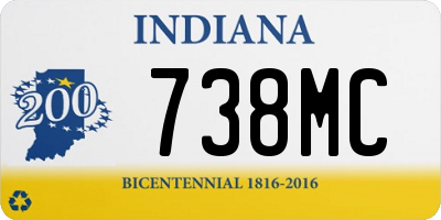 IN license plate 738MC