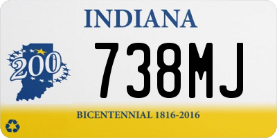 IN license plate 738MJ