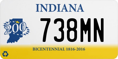 IN license plate 738MN