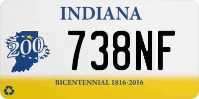 IN license plate 738NF