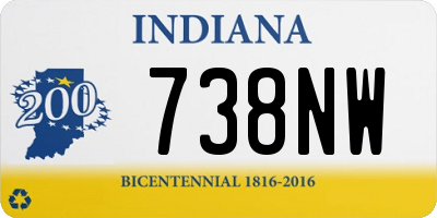 IN license plate 738NW