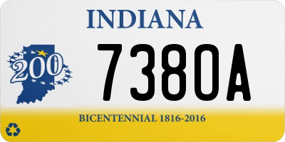 IN license plate 738OA