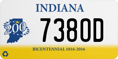 IN license plate 738OD
