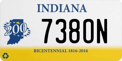 IN license plate 738ON