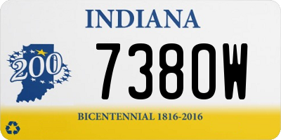 IN license plate 738OW