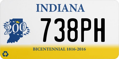 IN license plate 738PH