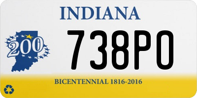 IN license plate 738PO