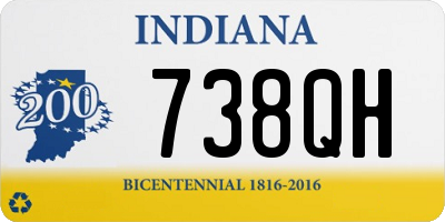 IN license plate 738QH