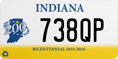 IN license plate 738QP