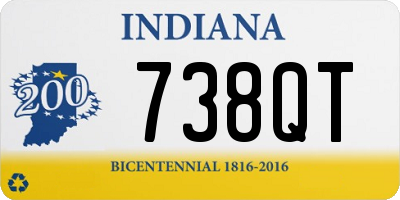 IN license plate 738QT