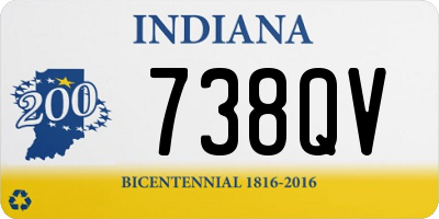 IN license plate 738QV