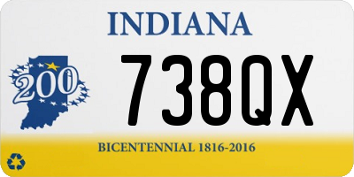 IN license plate 738QX