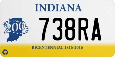 IN license plate 738RA