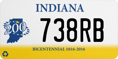 IN license plate 738RB