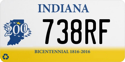 IN license plate 738RF