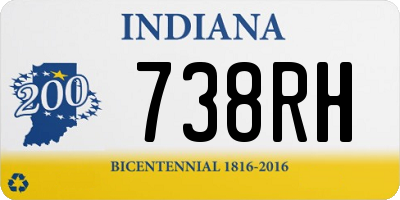 IN license plate 738RH