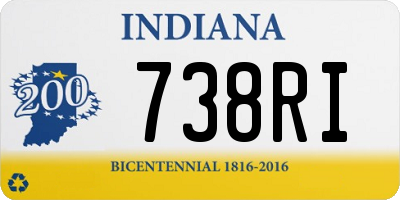 IN license plate 738RI