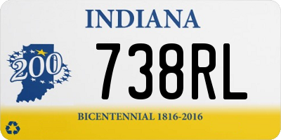 IN license plate 738RL