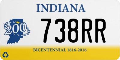 IN license plate 738RR