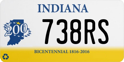 IN license plate 738RS