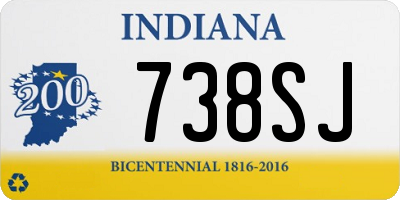 IN license plate 738SJ