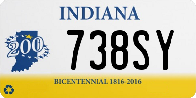 IN license plate 738SY
