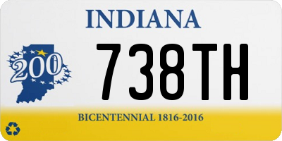 IN license plate 738TH