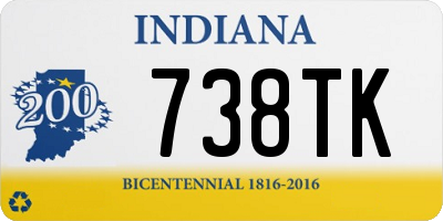 IN license plate 738TK