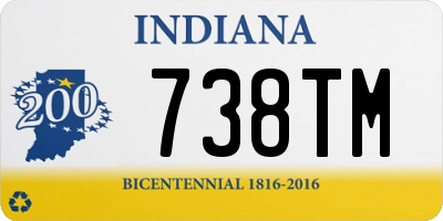 IN license plate 738TM