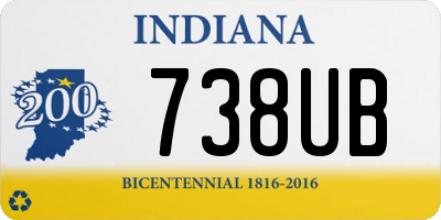 IN license plate 738UB