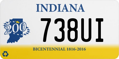 IN license plate 738UI
