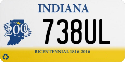 IN license plate 738UL