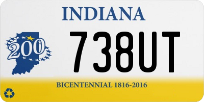 IN license plate 738UT