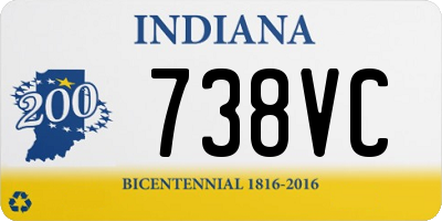 IN license plate 738VC