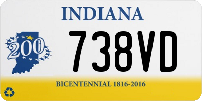 IN license plate 738VD