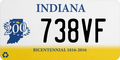 IN license plate 738VF