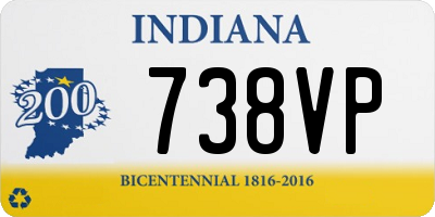IN license plate 738VP