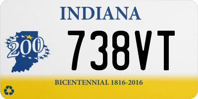 IN license plate 738VT