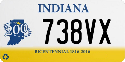 IN license plate 738VX