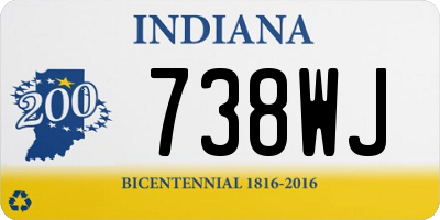 IN license plate 738WJ