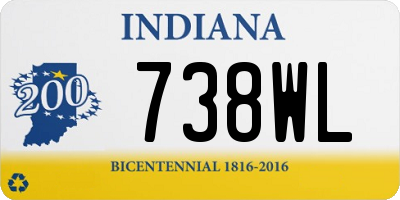 IN license plate 738WL