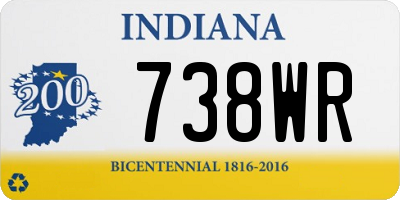 IN license plate 738WR