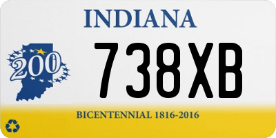 IN license plate 738XB